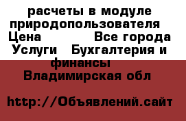 расчеты в модуле природопользователя › Цена ­ 3 000 - Все города Услуги » Бухгалтерия и финансы   . Владимирская обл.